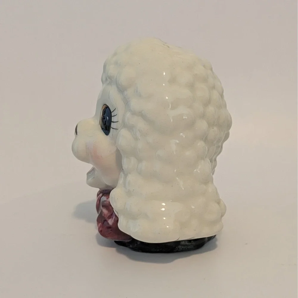 Vintage Poodle Head Dog Salt And Pepper Shakers Anthropomorphic Made In Japan